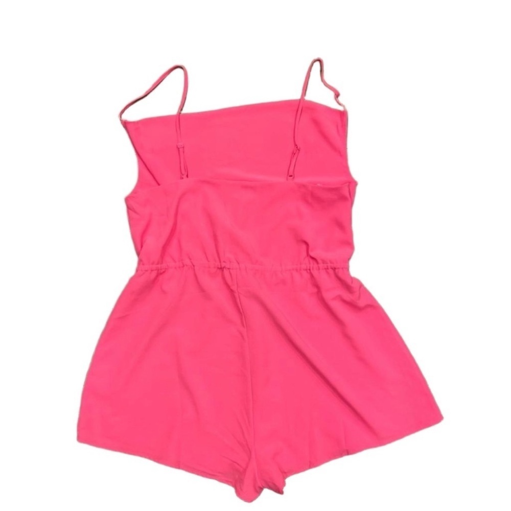 Superdown L Coral Pink Romper Adjustable Strap Festival Vacation - Picture 3 of 7